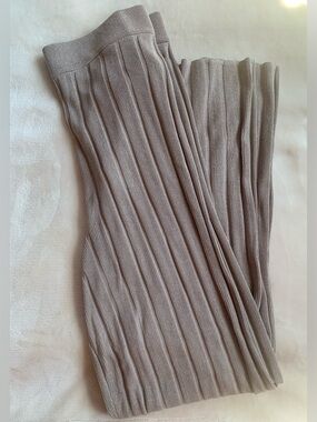 Women’s H&M Ribbed Knit Lounge Pants in Taupe